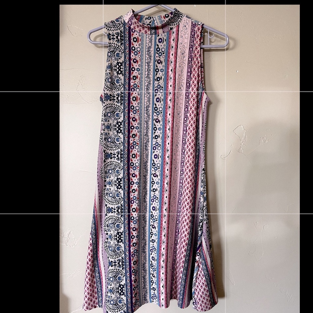 A fun floral print tight dress